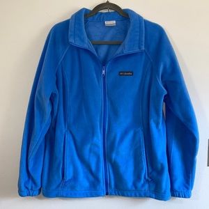 Columbia Sky Blue Fleece Zip Up Jacket Benton Springs Classic Jacket